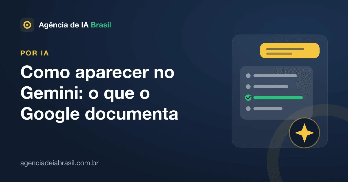 Capa do texto: Como aparecer no Gemini: o que o Google documenta
